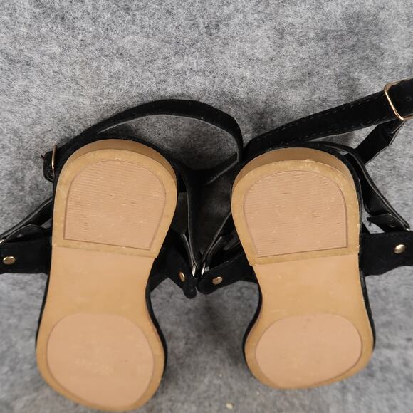 Casual Shoes Womens 8 Fashion Sandals Flats T Strap Black Thong Fashion Strappy - Picture 9 of 9